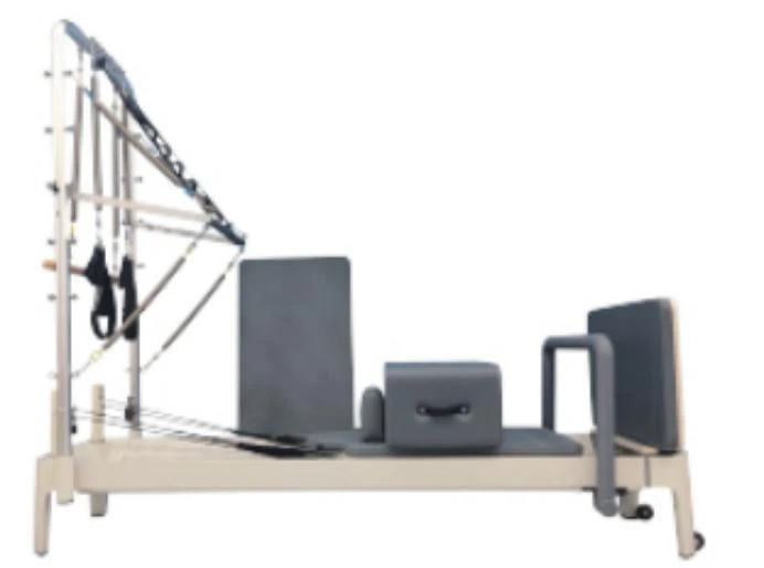 Full-Track White Pilates Reformer with Tower | ATUSCB009