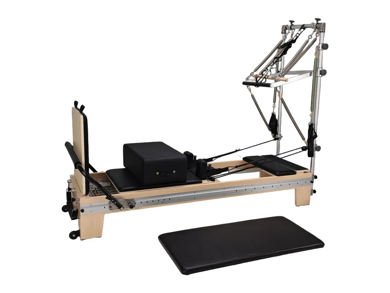 Maple Full-Track Pilates Reformer with Aluminum-Tube Tower | ATUSCB003